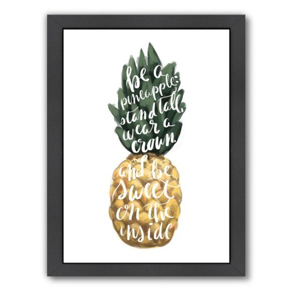 American Flat Other - Be A Pineapple Home Decor Statement Graphic Art Print 8 x 10 NIB